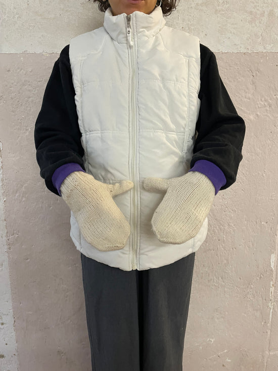 White Mittens for Small Hands – One Size