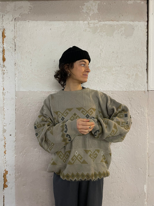 Unisex Beige Sweater