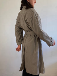 Coat Vintage Trench Tailored Spring Grey Unisex – M/L