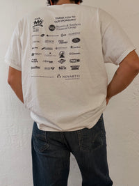 Vintage Oversized Unisex T-Shirt White Front Print & Back Pattern – XL