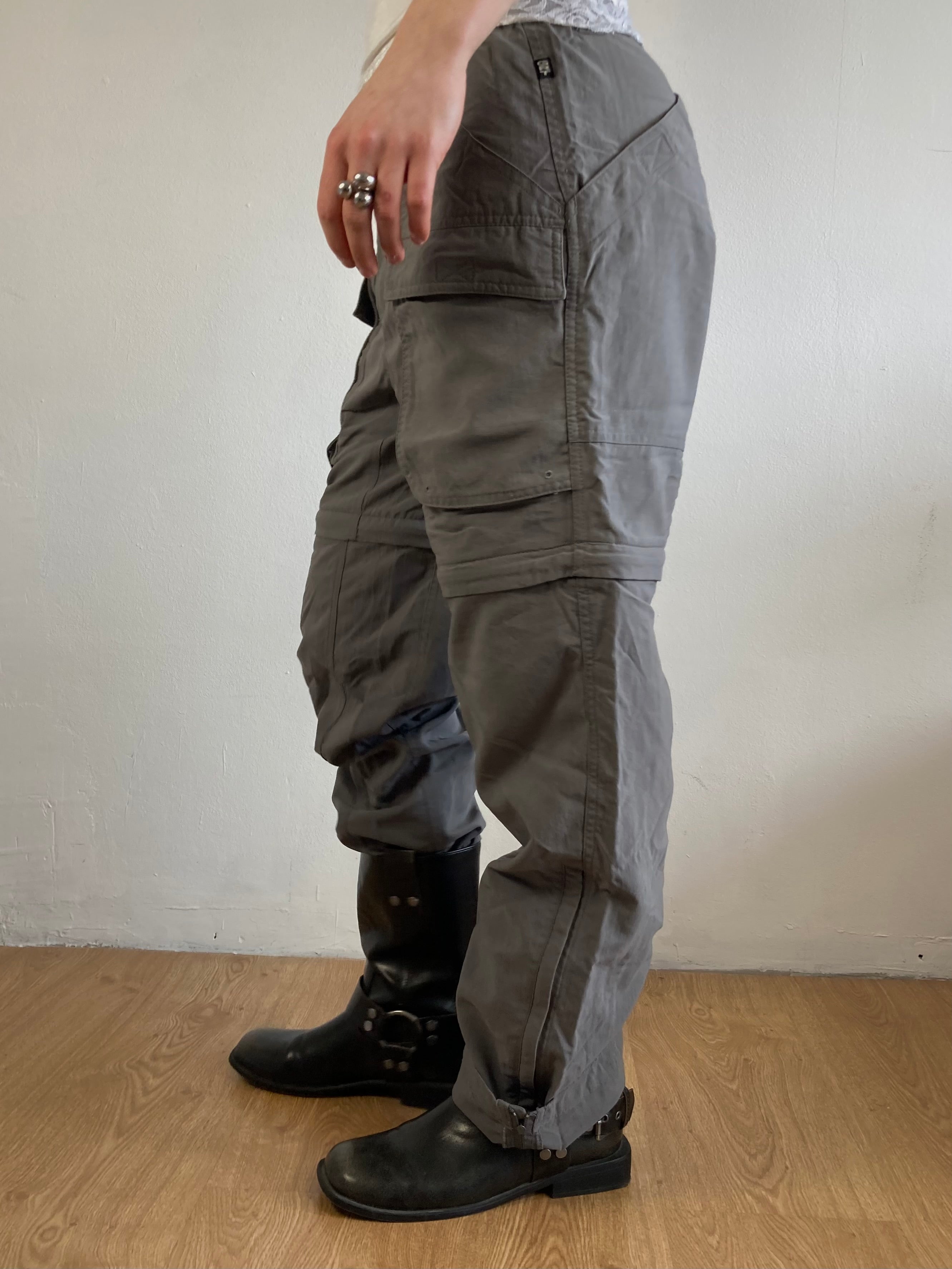 Pants Columbia Detachable Legs Trousers Unisex Dark Grey Straight Leg – S/M