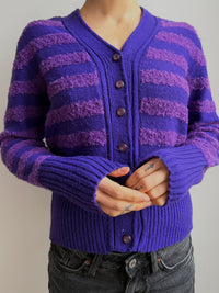 Vintage Cardigan Purple - M