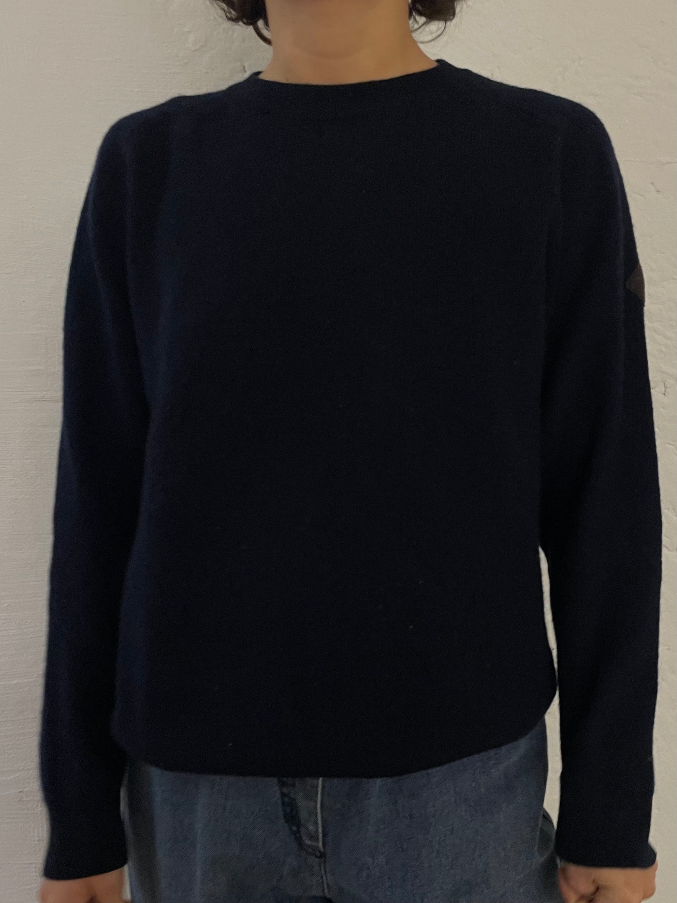 Vintage Brax Sweater Dark Blue Virgin Wool – M