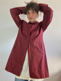 Trench Coat Vintage Red Lightweight Layering Vissavi Women – M