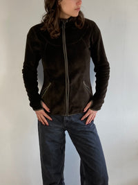 Fleece Jacket Vintage Seeland Brown Outdoor Hunting Style Warm Layering – M