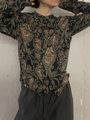 Gemusterte Bluse im Tshirt Stoff - Kleiderhaufen - Default Title