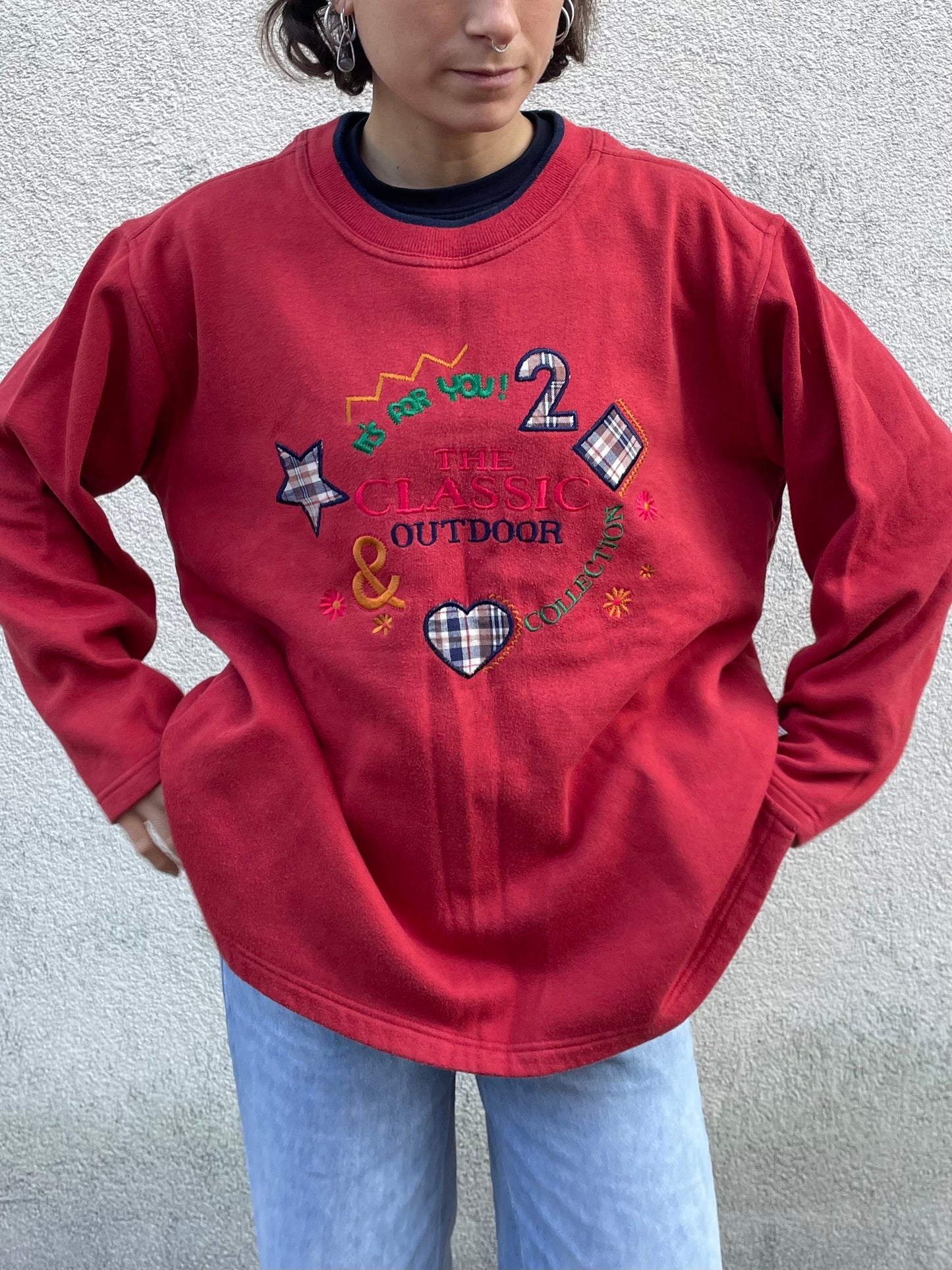 Pullover with Front Stitching - Kleiderhaufen - Default Title