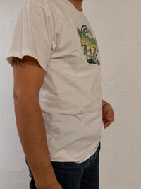 T-Shirt Fruit of the Loom White Front & Back Print Unisex – L