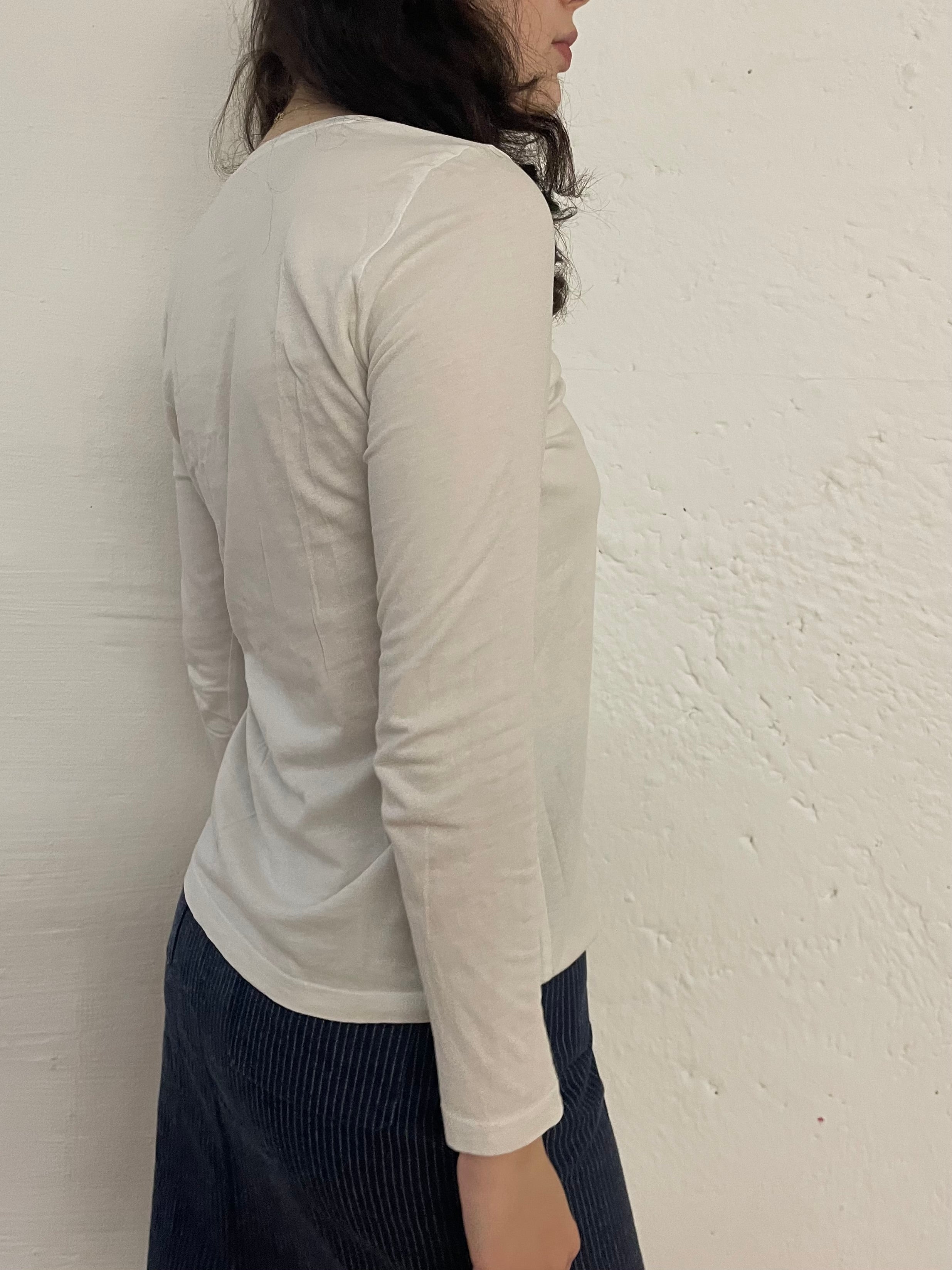 Tom Tailor Slim Fit Longsleeve White – M