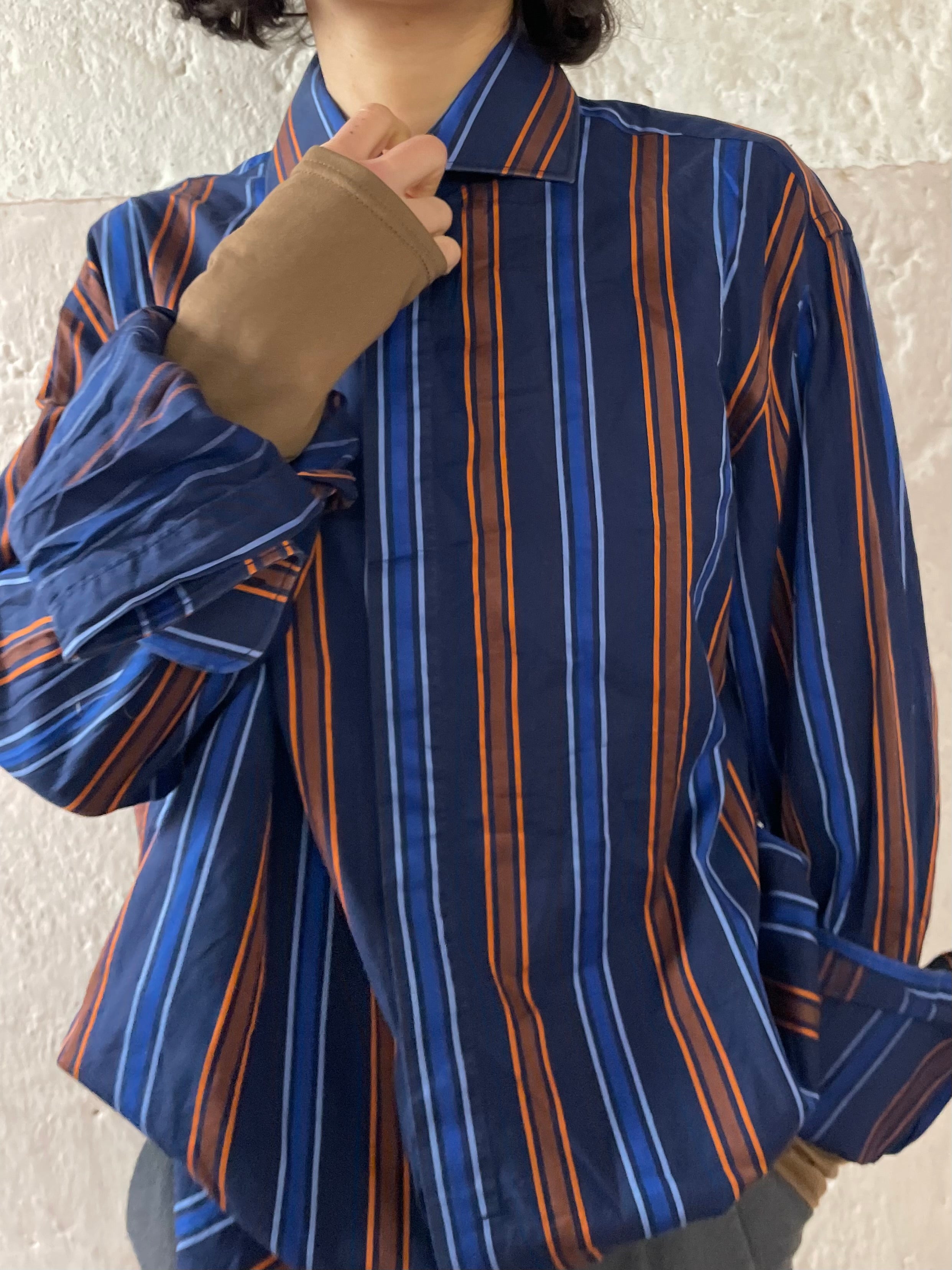 Longsleeve blau Frühlingshemd - Kleiderhaufen - Default Title