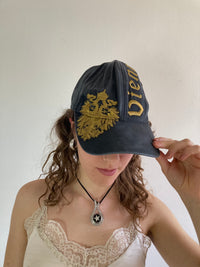 Cap Vintage Black Gold Adjustable Washed Strapback Unisex – One Size