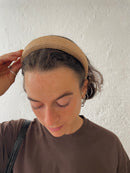 Haarreifen Cord Hellbraun