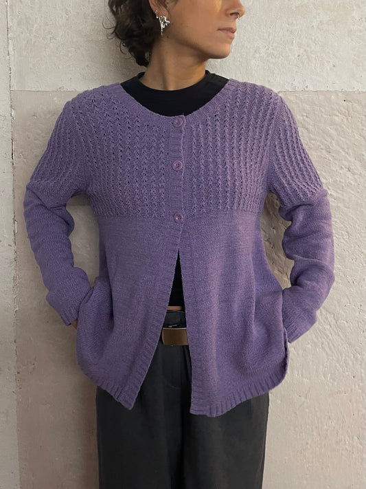 Classic Cardigan Purple