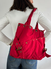 Bag Vintage Large Shoulder Bag Red Unisex - One Size