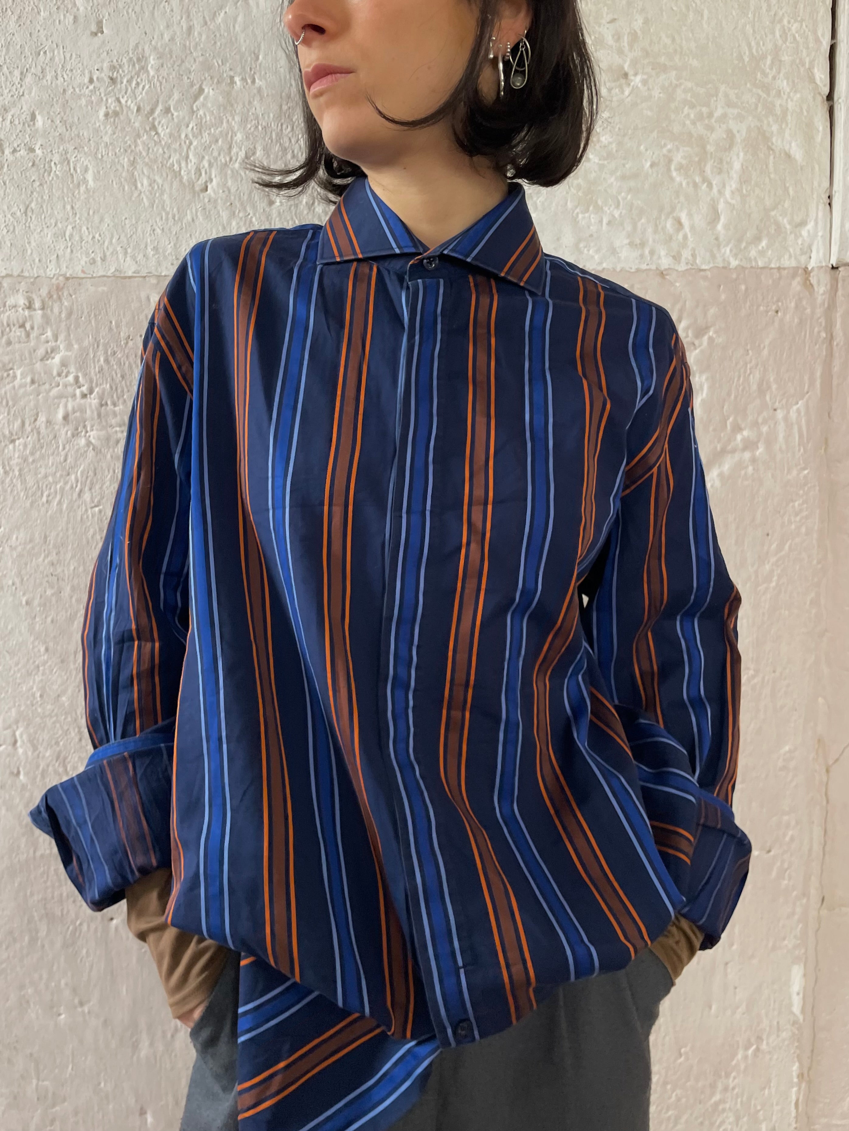 Longsleeve blau Frühlingshemd - Kleiderhaufen - Default Title