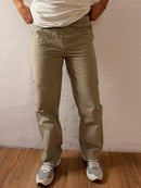 Unisex Pants Yokoo Beige Stretch Waist Adjustable Drawstring – L