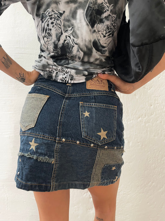 Y2K Vintage Jeans Skirt M