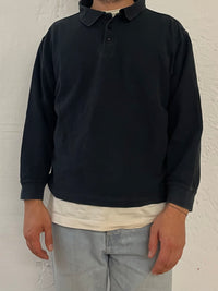 Modern Style Bourbon Polo Shirt – Black – Long Sleeve – XL