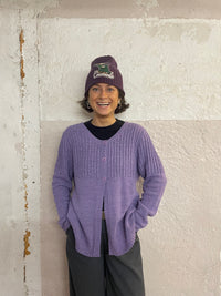 Classic Cardigan Purple - Kleiderhaufen - Default Title