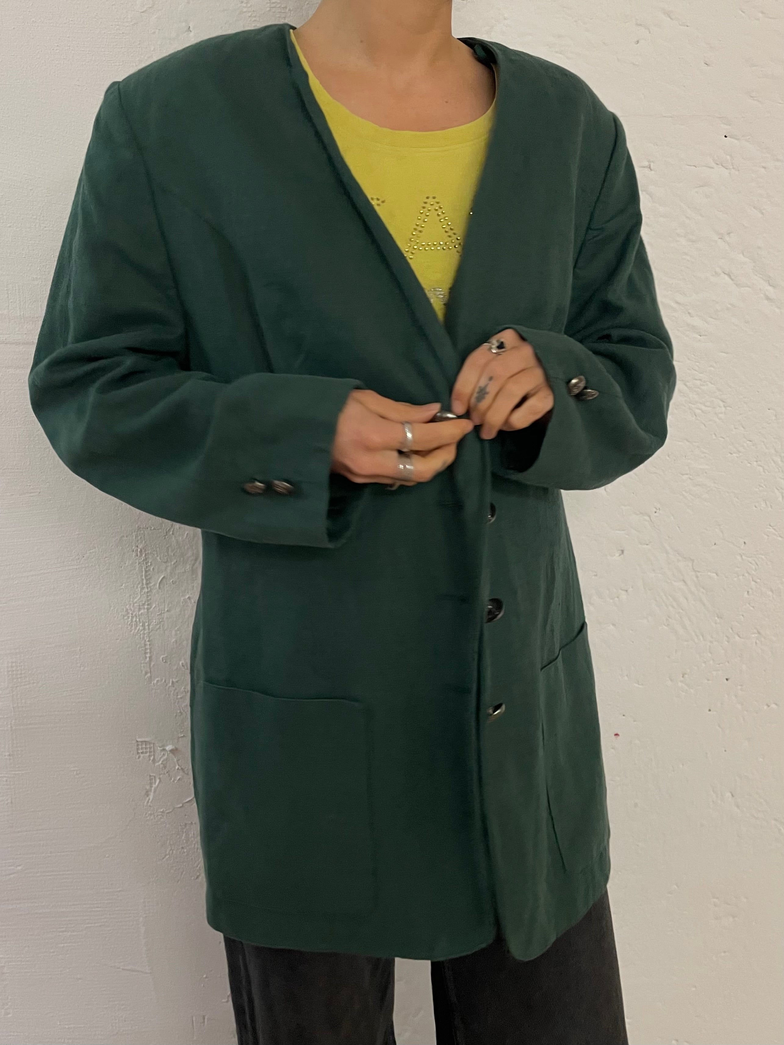 Vintage Meico Lightweight Linen Jacket Green – M/L
