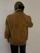 Vintage Leather Jacket Light Brown Unisex Made in Italy – M