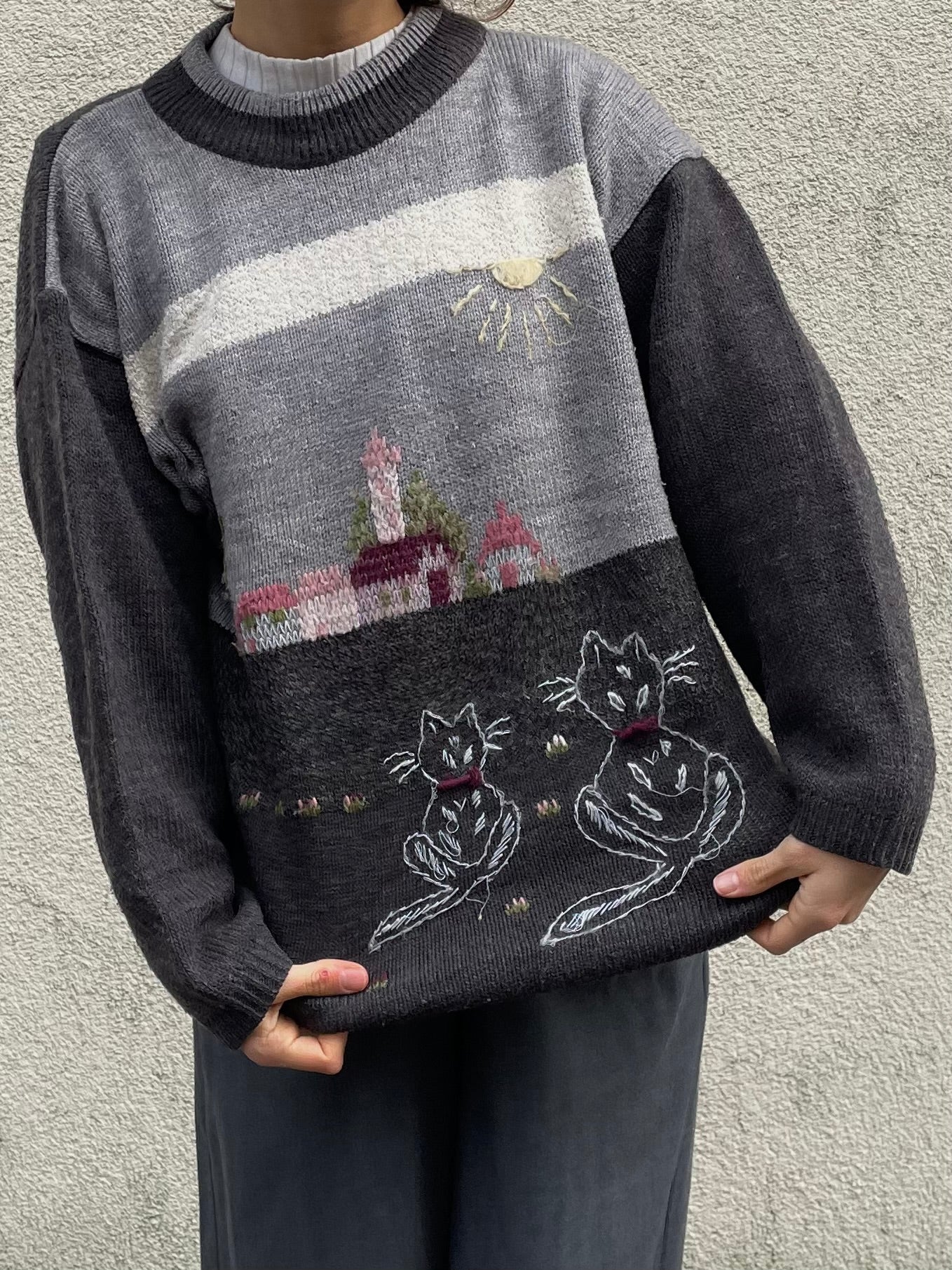 Wool Sweater Cats included - Kleiderhaufen - Default Title