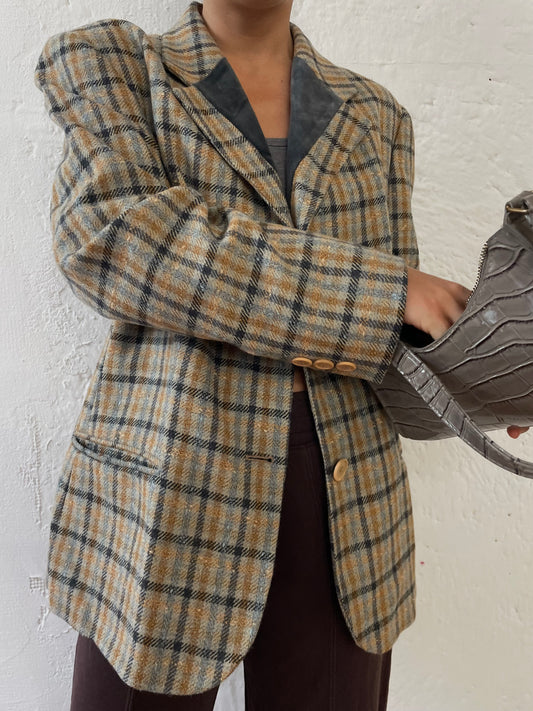 Karierter Blazer M
