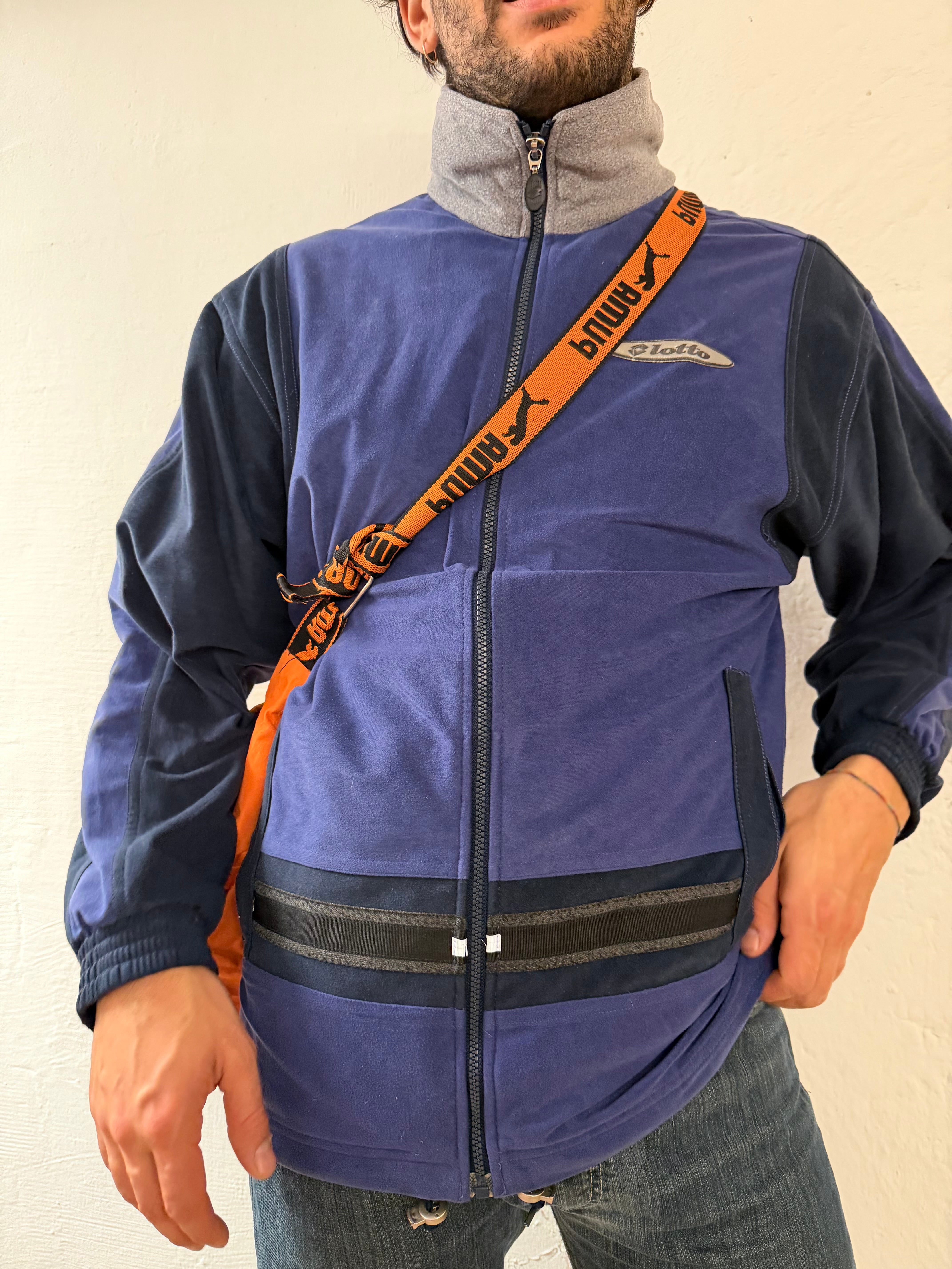 Vintage Puma Shoulder Bag Orange with Front Pattern & Black Details - One Size