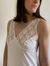 Dress Vintage Sheer Lightweight Summer Elegant Layering Nightdress – M/L