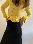 Blouse Vintage Made in Italy Button Detail Elegant Layering Women – M/L