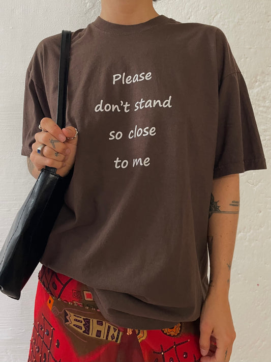 Front Print T-Shirt Braun L