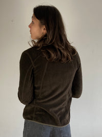 Fleece Jacket Vintage Seeland Brown Outdoor Hunting Style Warm Layering – M