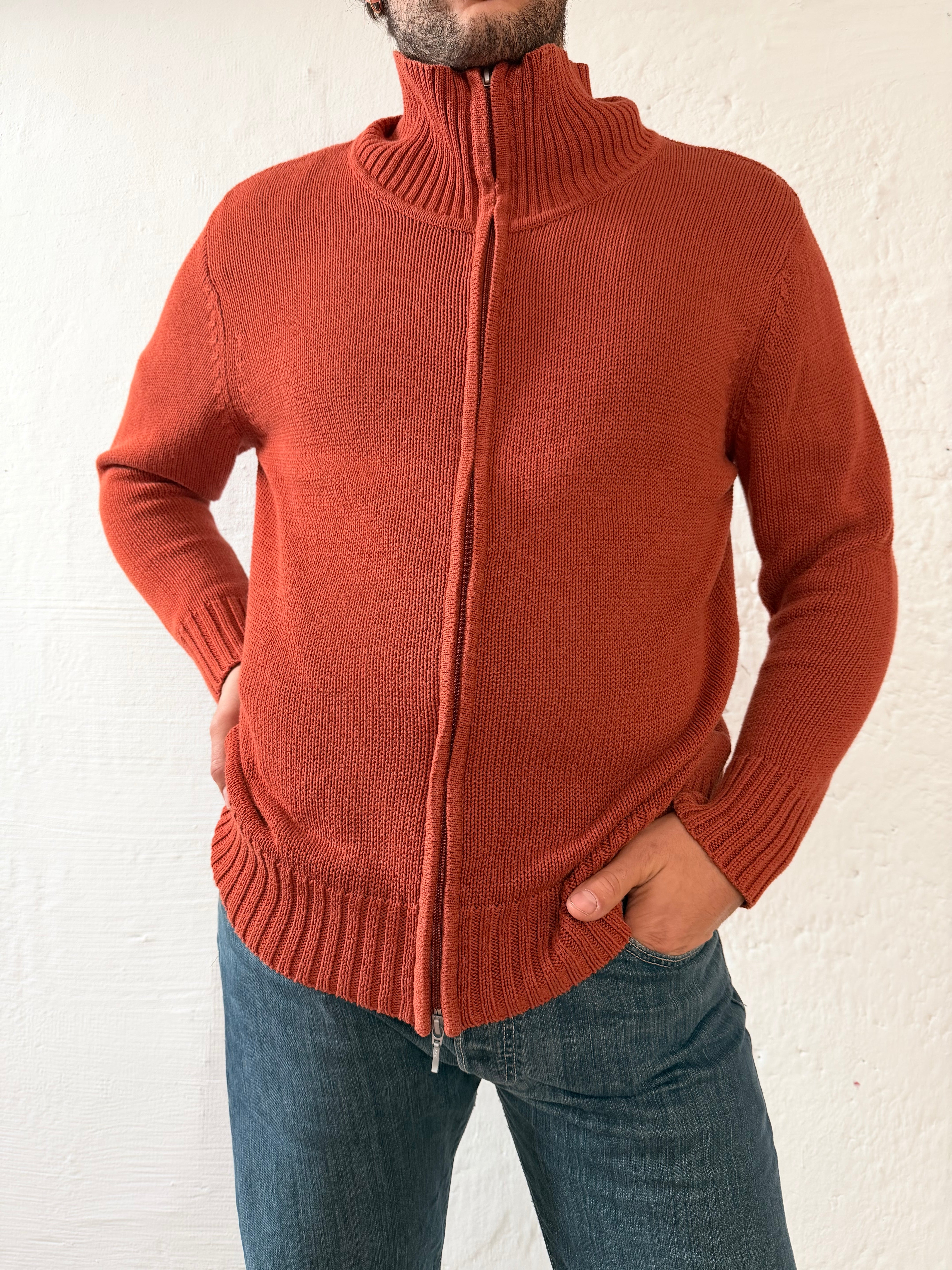 Cardigan CollectionL Rust Orange Unisex – L