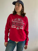 Longsleeve Vintage Red Front Print Longsleeve Oversized Unisex – M