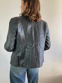 Leather Jacket Vintage Black Spring Women – M