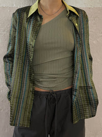 Langarm grüne Bluse - Kleiderhaufen - Default Title