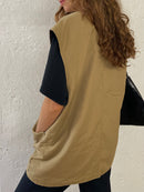 Braune Weste Unisex oversized XL