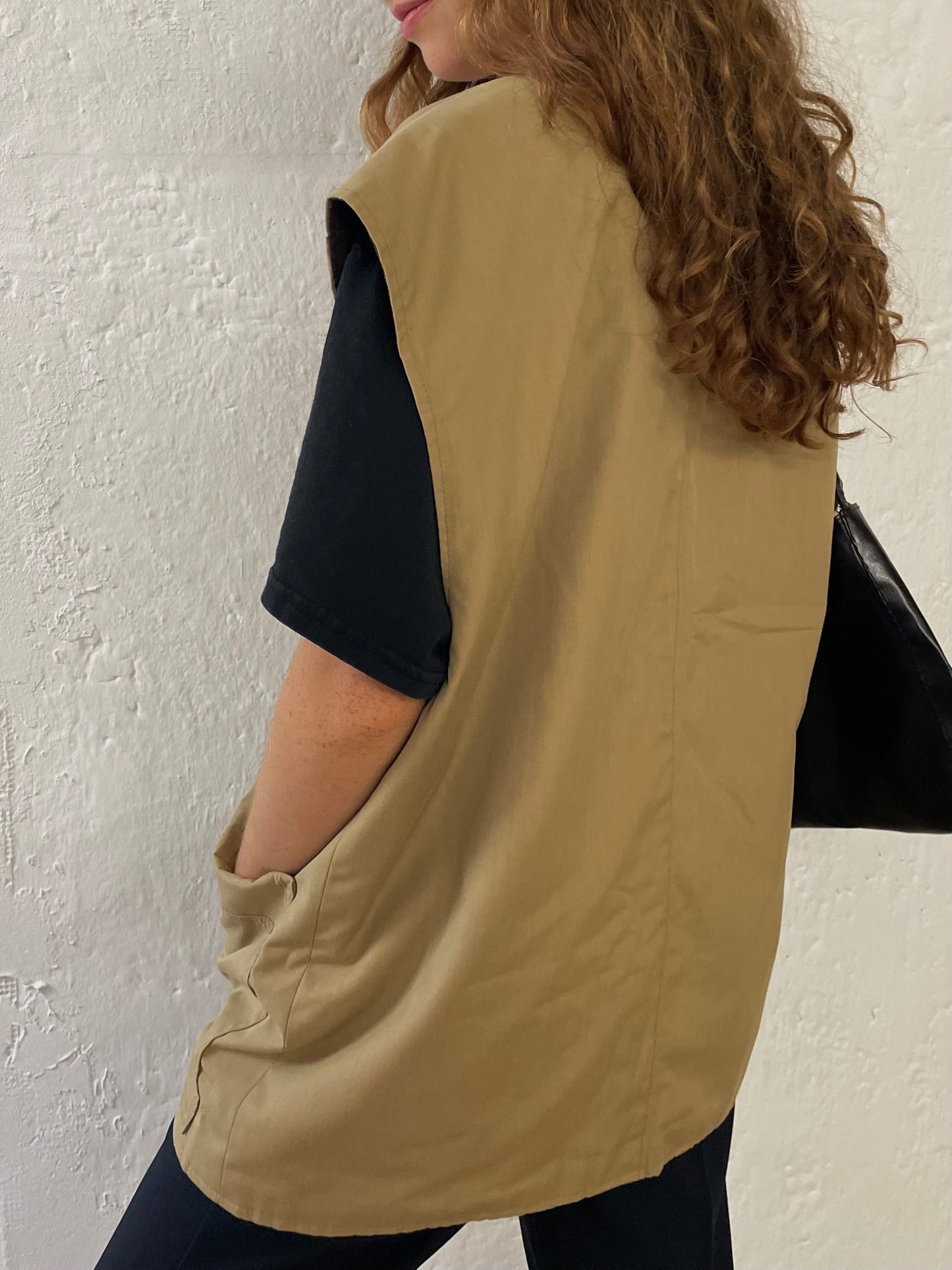 Braune Weste Unisex oversized XL