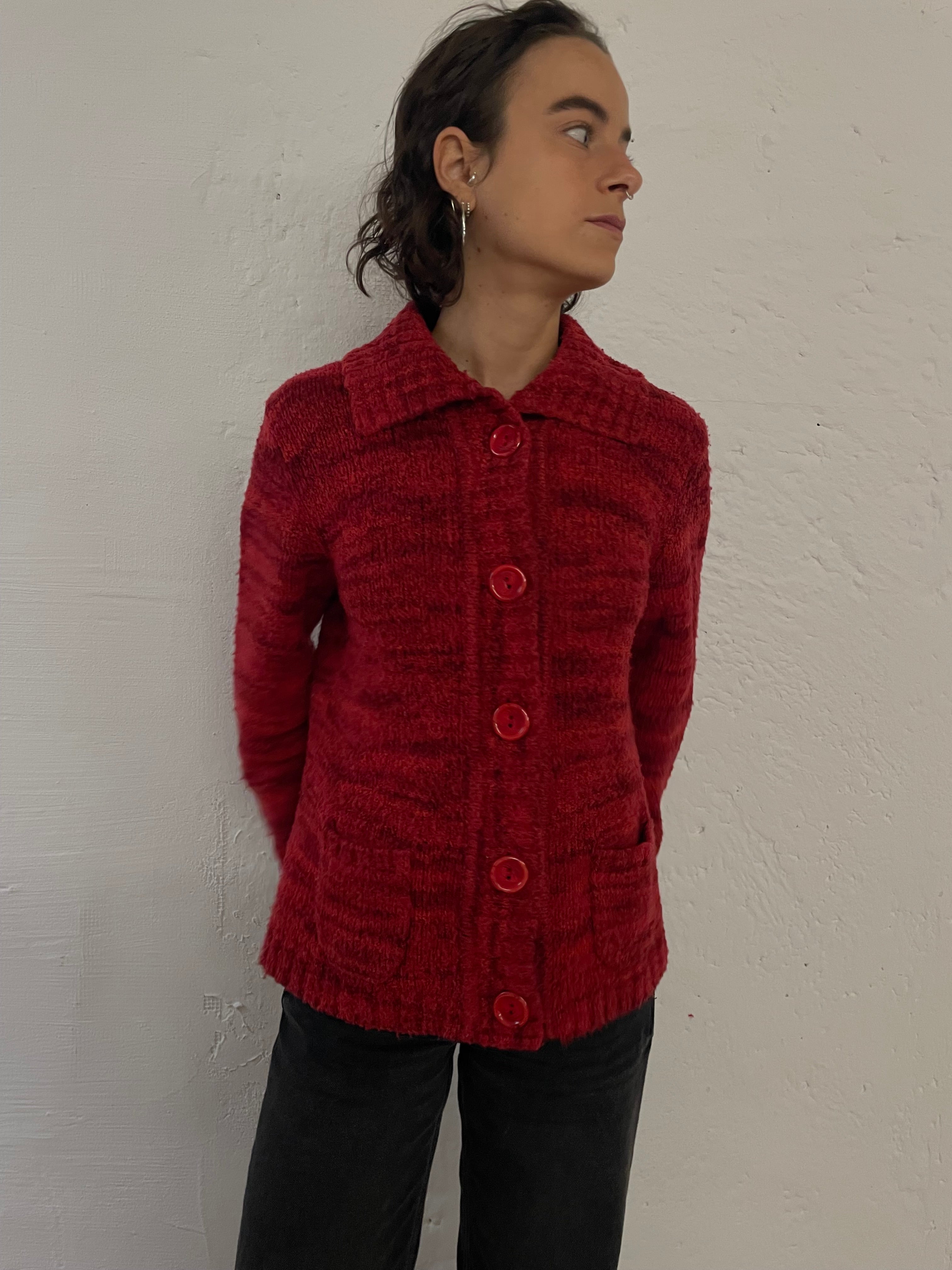 Vintage Cassani Jacket Red Buttons - M