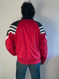 Jacket Vintage Track Jacket Adidas Red Black Men – XL