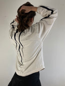 Track Jacket Vintage Adidas Sport Unisex White Cream Retro Fit Zip Jacket – L (fits like M)