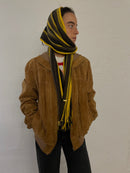 Vintage Leather Jacket Light Brown Unisex Made in Italy – M