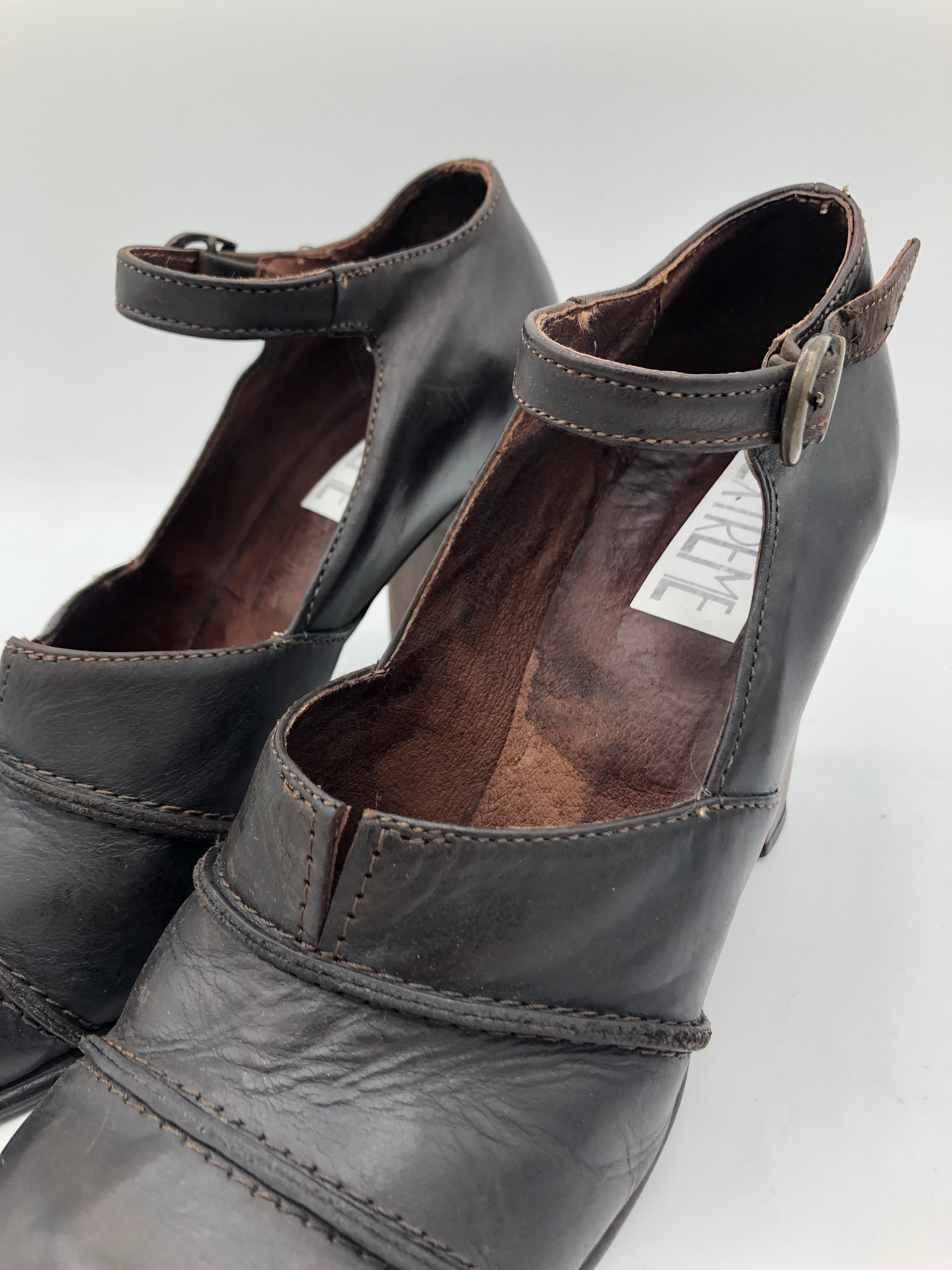 Extreme Leder Hohe Schuhe - Kleiderhaufen - Default Title