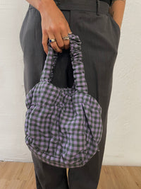 Karierte Tasche Lila/Grau