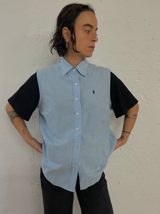 Ralph Loreen Oversized Sleeveless Polo Vest – Size M