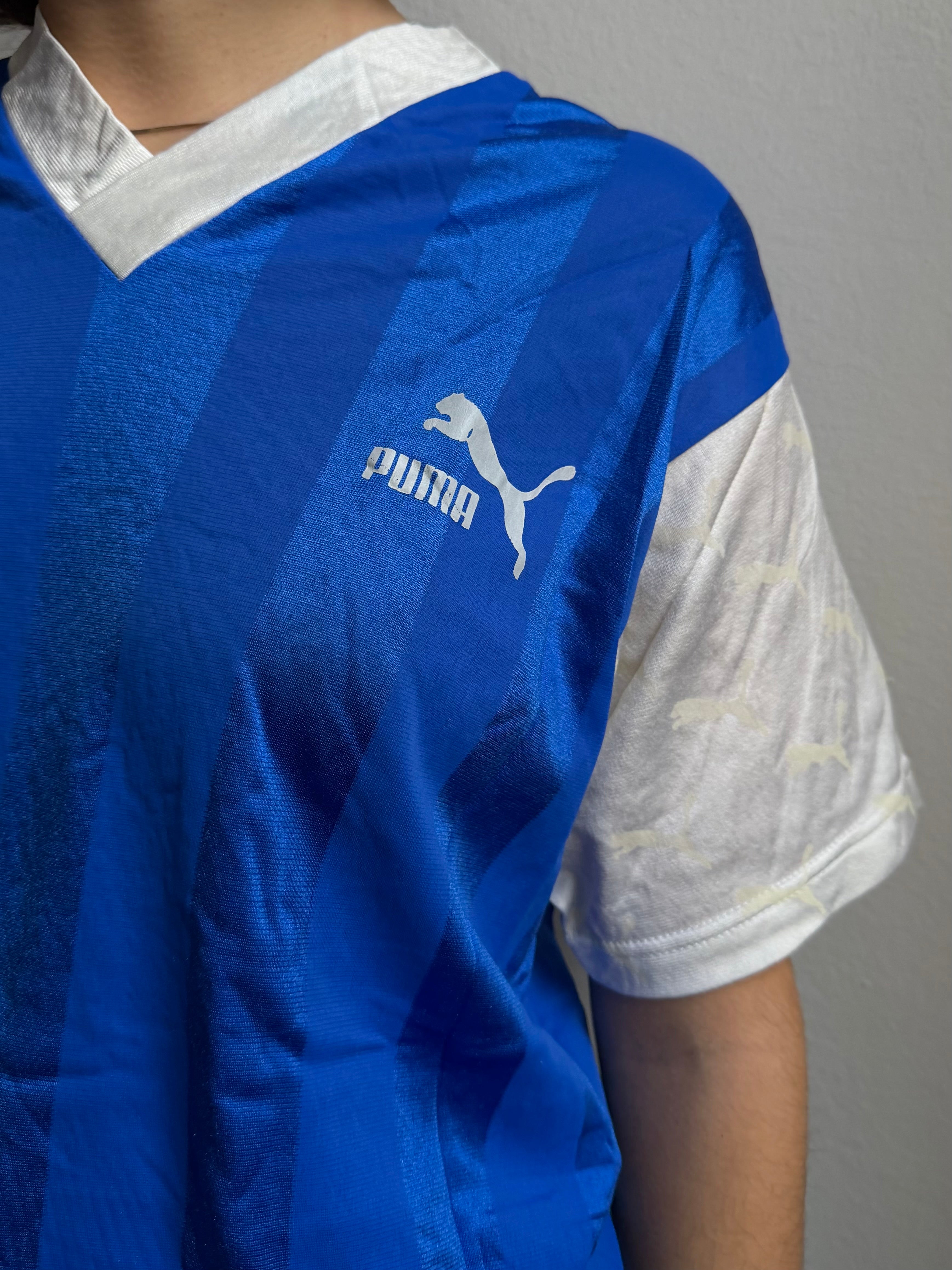 Puma Shortleeve T-Shirt Blue White Unisex - M