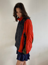 Track Jacket Vintage Puma Front Print Sport Black Red Unisex Longsleeve Retro – L