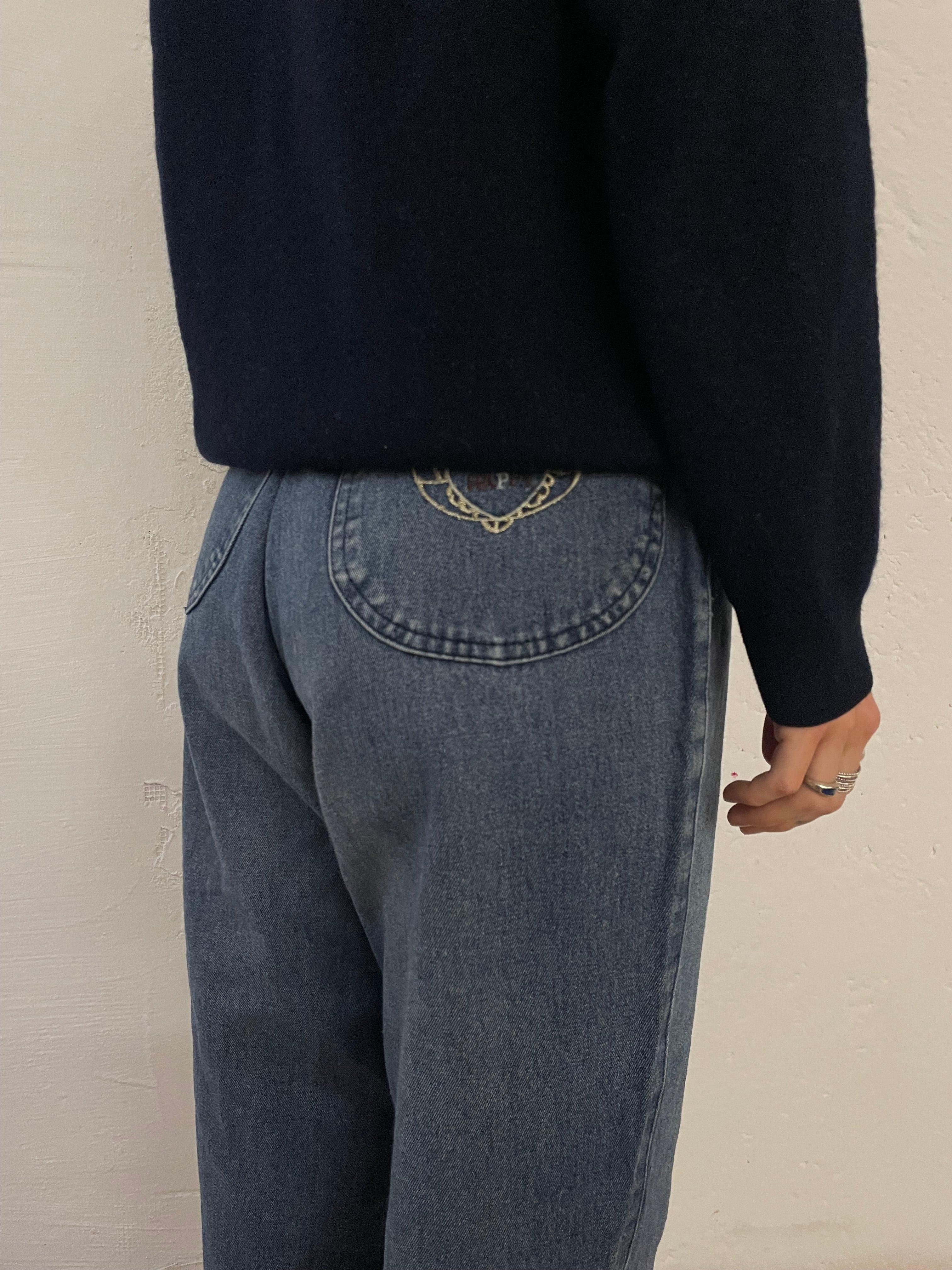 Happy Heidemann Jeans with Patch 100% Cotton Blue – D40