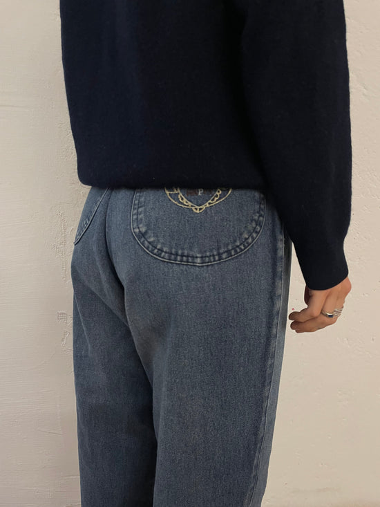 Happy Heidemann Jeans with Patch 100% Cotton Blue – D40