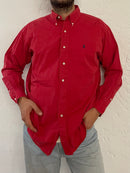 Vintage Polo Ralph Lauren Shirt 100% Cotton Red – M